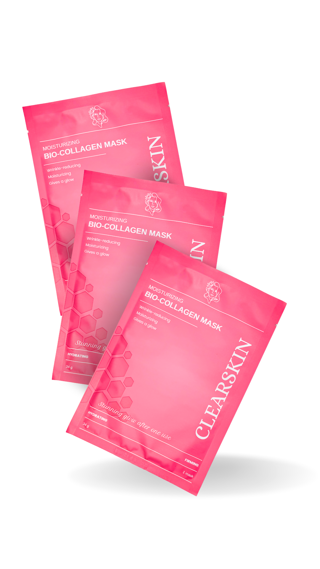 Tre kollagenmasker – multipack